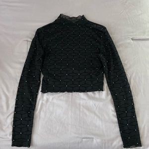 Size S(2) black see-through Top.